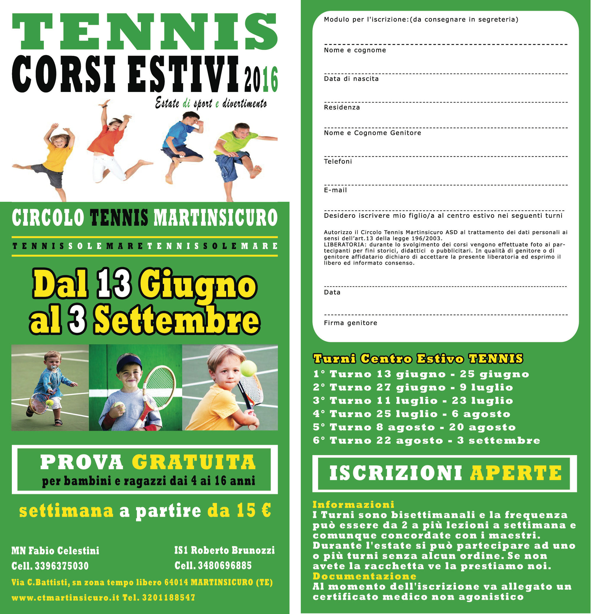 Aperte le iscrizioni ai corsi estivi