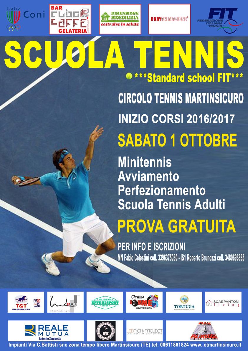 Al via le iscrizioni della Scuola Tennis invernale