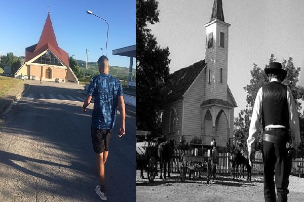 Mario Pulcini come Gary Cooper in 